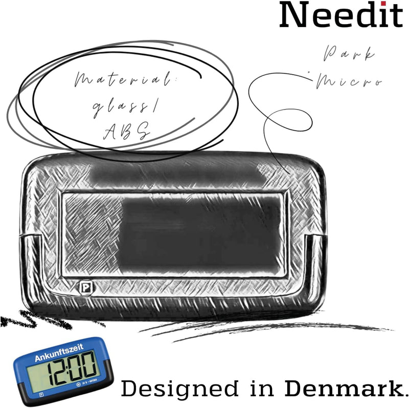 Needit elektronische Parkscheibe Park Micro I automatische Parkscheibe elektrisch mit Zulassung vom