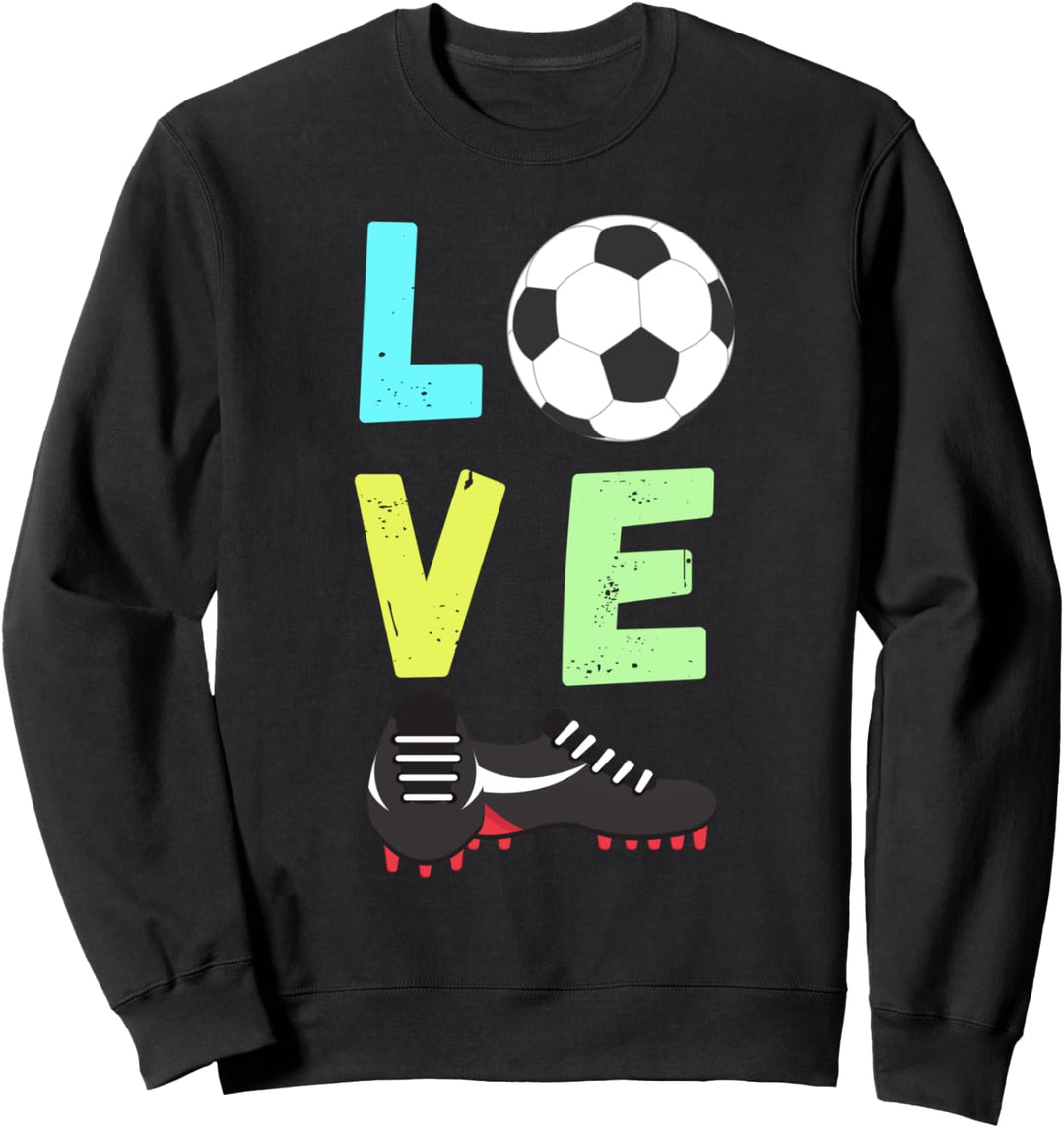 Love Soccer Football Graphic Sweatshirt