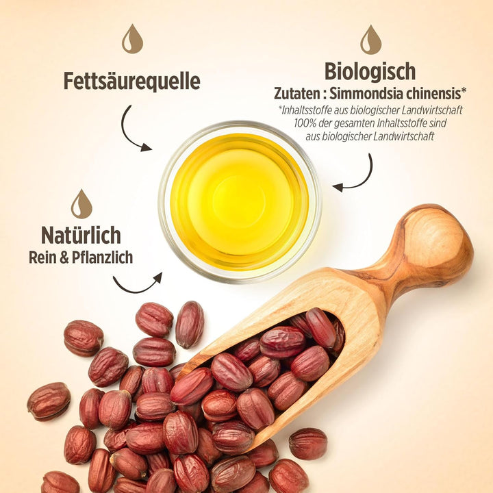 Jojobaöl Bio 500 ml - 100% Bio, Rein, Natürlich & Kaltgepresst 500 ml (1er Pack), 500 ml (1er Pack)
