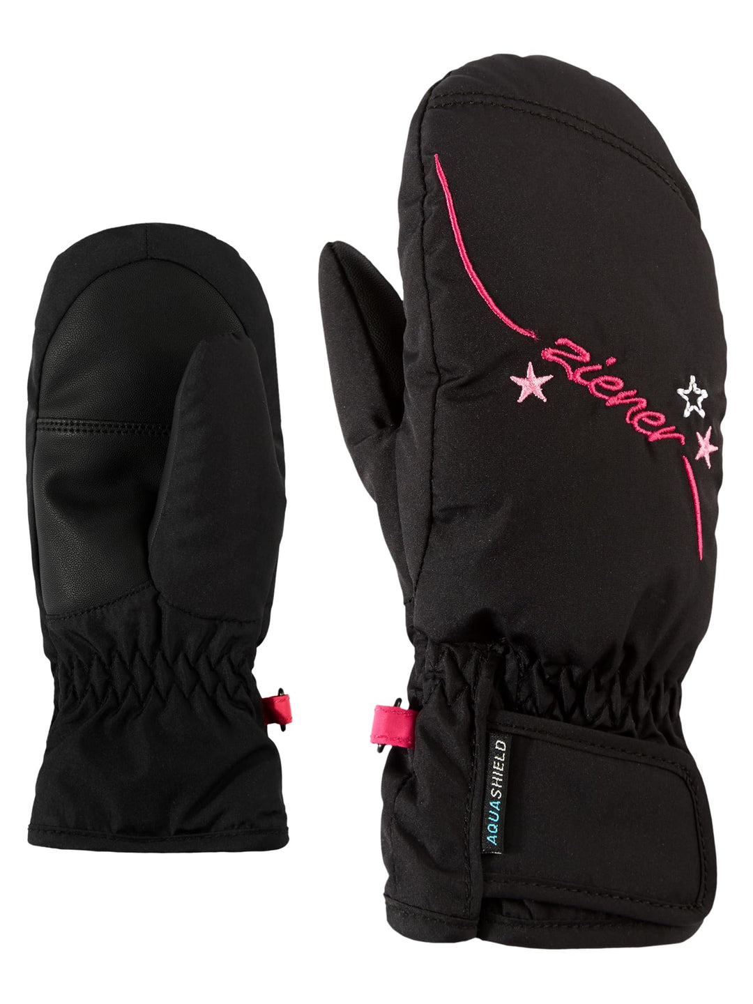 Ziener Mädchen LULANA AS MITTEN GIRLS glove junior Ski-handschuhe Schwarz 4, Schwarz 4