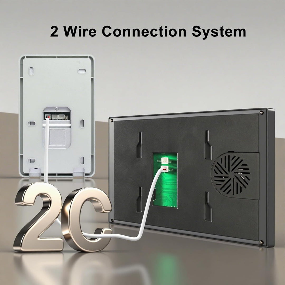 2 Draht WLAN Kabellose Video Türsprechanlage, 1080P HD 7 Zoll Touchscreen Video Intercom System für