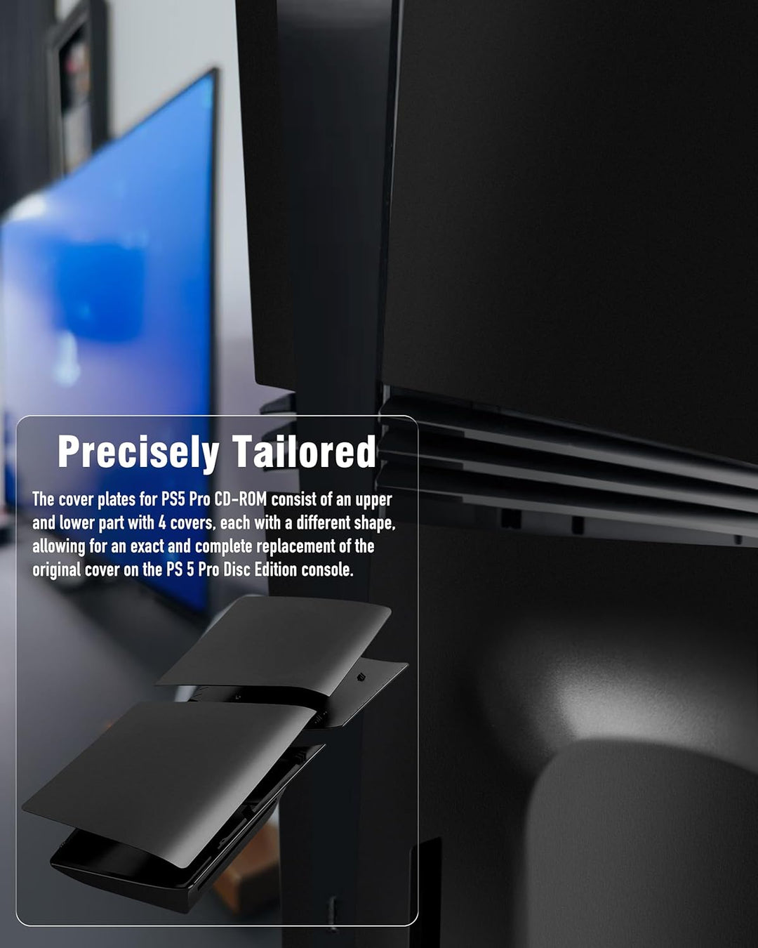 Joso Faceplate für PS5 Pro CD-ROM Version, Anti-Scratch staubdichtes Gehäuse Ersatz, Abdeckung Haut
