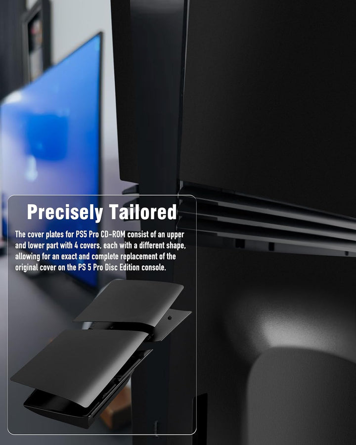 Joso Faceplate für PS5 Pro CD-ROM Version, Anti-Scratch staubdichtes Gehäuse Ersatz, Abdeckung Haut