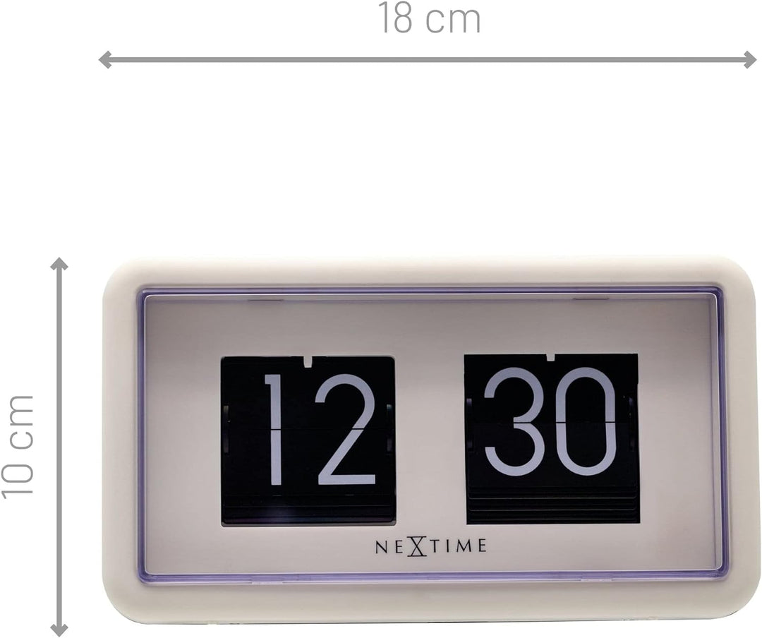 NeXtime 2790 Retro Uhr Aluminium grau, 18cm x 10cm x 7cm
