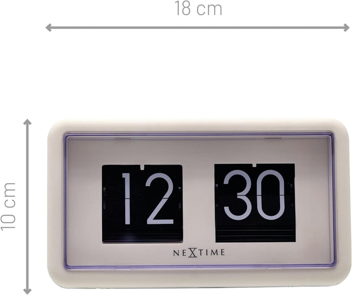 NeXtime 2790 Retro Uhr Aluminium grau, 18cm x 10cm x 7cm