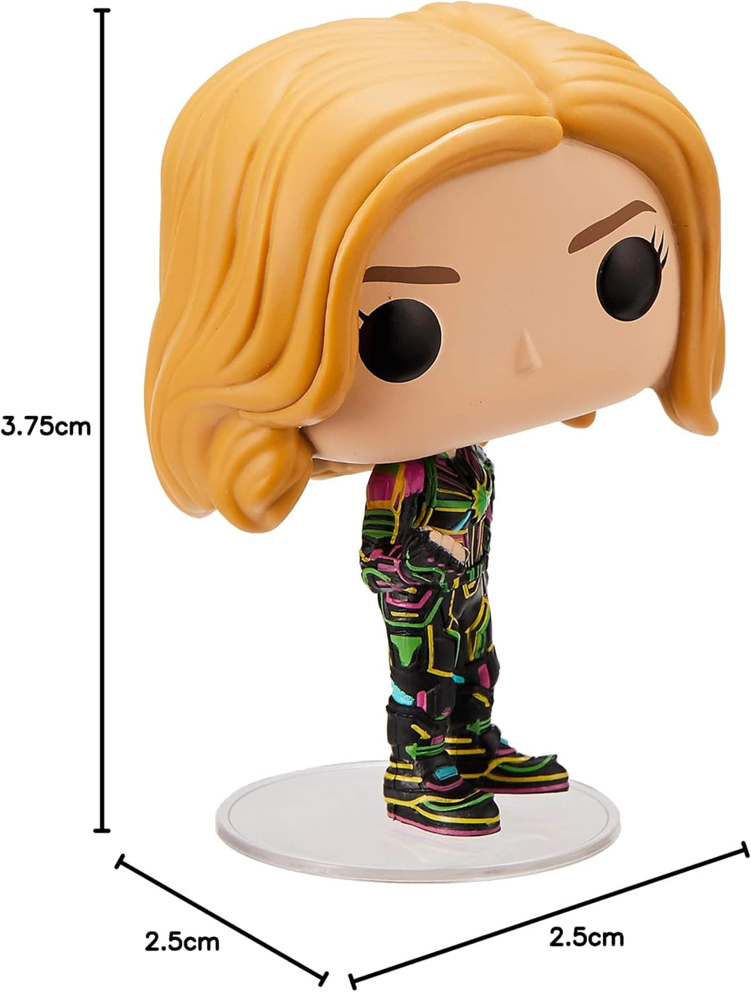 Funko POP! Vinyl Bobble Captain Marvel mit Neon Suit - Vinyl-Sammelfigur - Geschenkidee - Offizielle