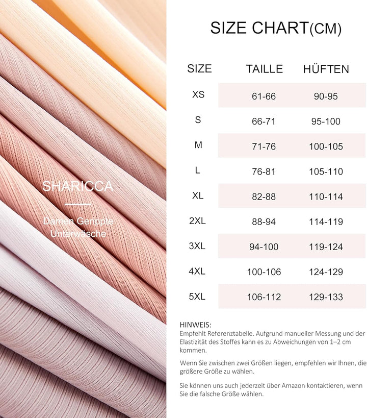 SHARICCA Nahtlos Slips Unterwäsche Damen Hohe Taille Bequeme Seamless Hipster Slips No Show Unterhos