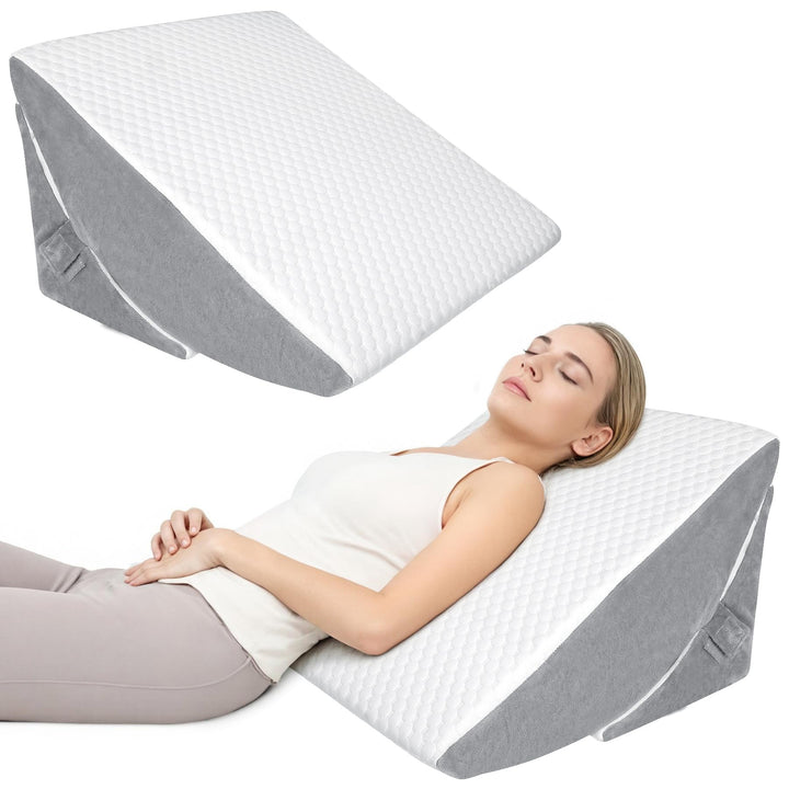 Verstellbares Keilkissen, Hochdichteschaum Lesekissen mit Nackenrolle für Bett und Sofa, Ergonomisch