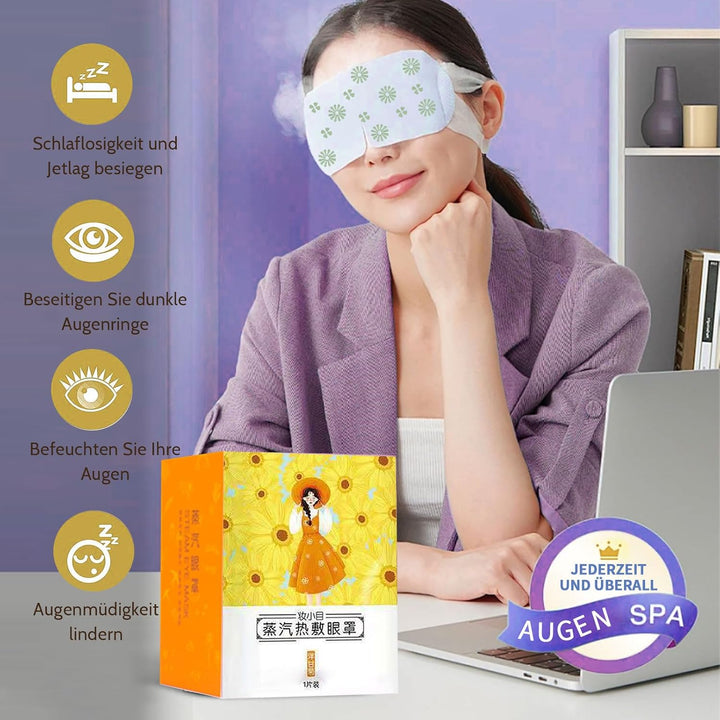Augenmaske Wärmend 20Pcs Lavendel Dampf Augen Maske Schlafmaske Wärmebrille für Augenermüdung Augenr