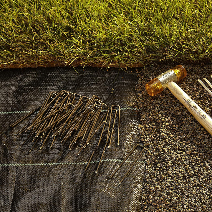 GardenMate 100 Erdanker 100mm lang, 13mm breit, Ø 2,9 mm, Befestigungsanker Bodenanker für den Garte