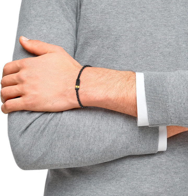 s.Oliver Armband Edelstahl Herren Armschmuck, 20+2 cm, Bicolor, Kommt in Schmuck Geschenk Box, 20349