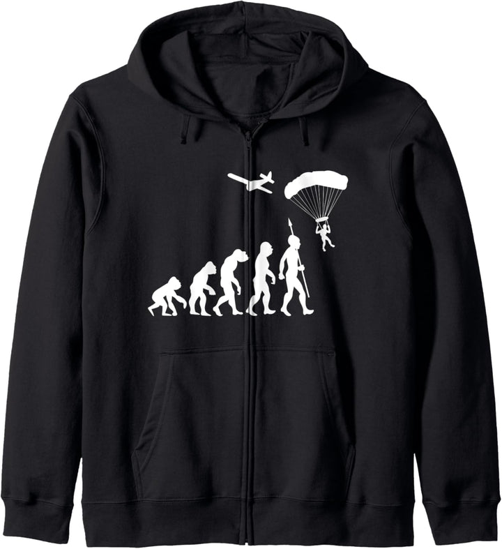 Evolution Skydiver Skydiving Fallschirmspringer Fun Sport Kapuzenjacke