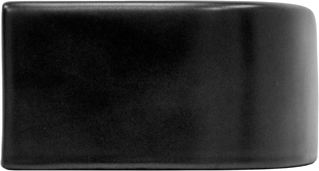 ML-Design Waschbecken Keramik Schwarz 33,5x25,5x13 cm, klein, Hahnloch rechts, Abgerundete Aufsatzwa
