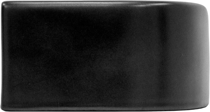 ML-Design Waschbecken Keramik Schwarz 33,5x25,5x13 cm, klein, Hahnloch rechts, Abgerundete Aufsatzwa