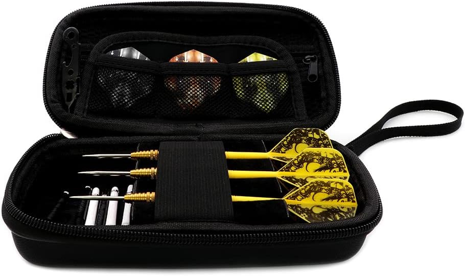 CUESOUL Big Beast 90% 26g/27g Steel Tip Tungsten Dart Set mit Dart Case 26g CSBB-90Y26K6, 26g CSBB-9
