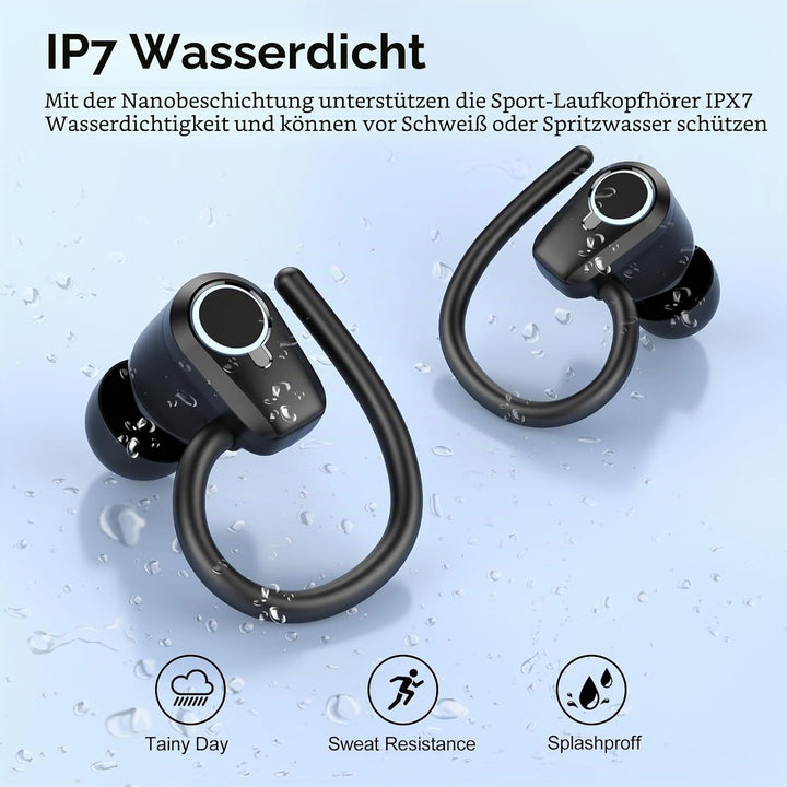 Bluetooth Kopfhörer Sport, 2026 Kopfhörer Kabellos Bluetooth 5.3, 50 Std HiFi Stereo In Ear Ohrhörer