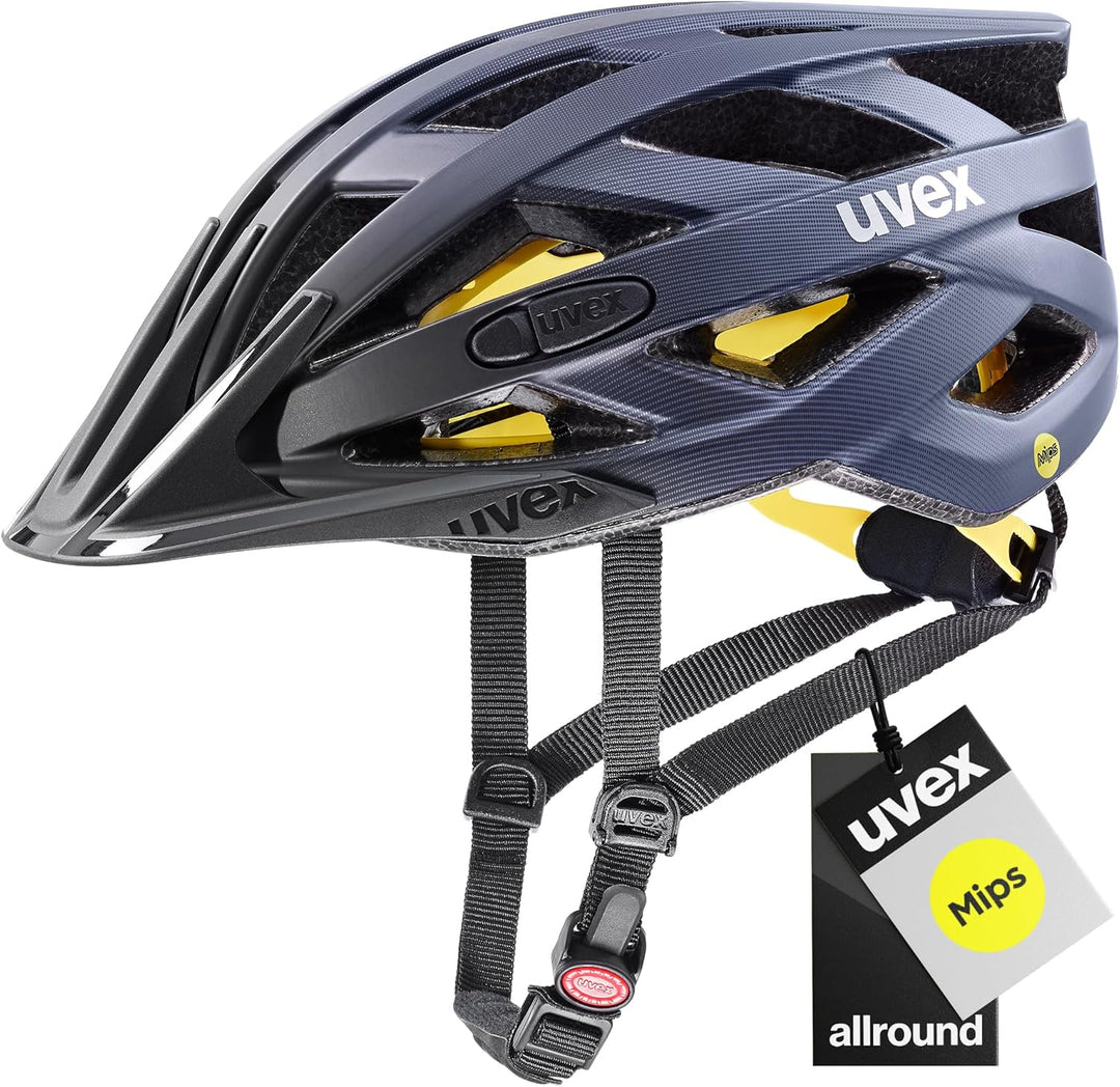 uvex Unisex – Erwachsene i-vo cc MIPS Fahrradhelm, Midnight - Silver mat, 56-60 cm Single, Single