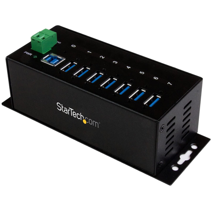 StarTech.com Industrieller 7 Port USB 3.0 Hub mit Überspannungsschutz - USB Hub zur Klemmleisten / D