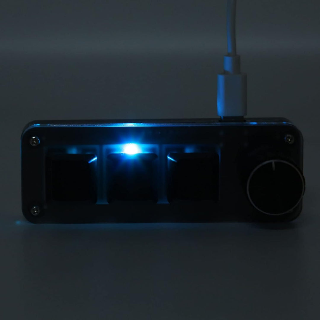 ASHATA 3-Tasten-Makro-Pad, RGB-Hintergrundbeleuchtung, OSU-Tastatur, Programmierbare -Tastatur, Mult