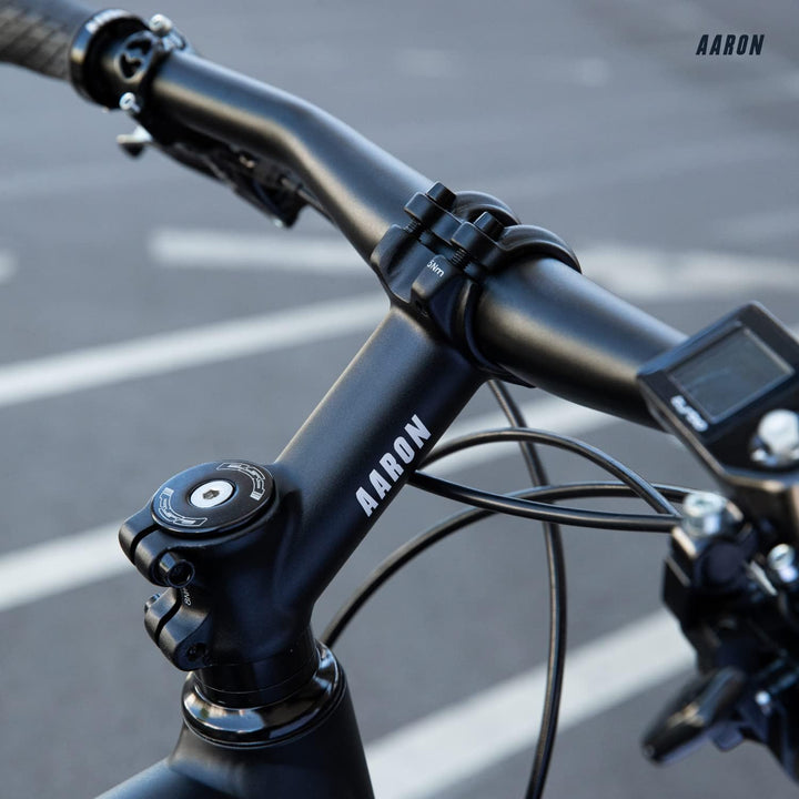AARON Stem Fahrrad Lenkervorbau, Aluminium Fahrradvorbau mit 35° Winkel für ergonomische Sitzhaltung