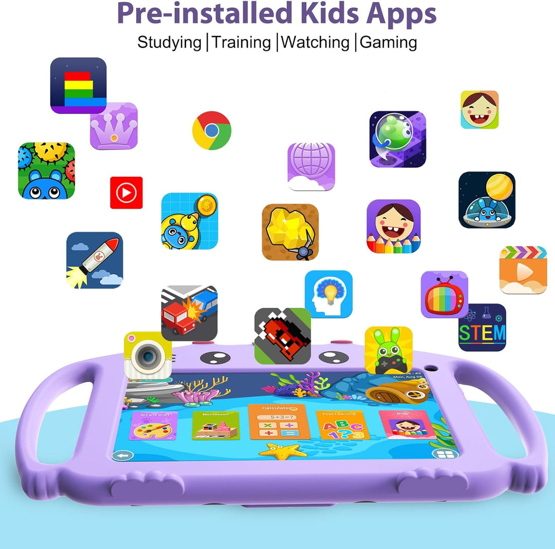 Kids Tablet für Kinder 7 Zoll Kinder Tablet Android mit WiFi 32GB ROM Dual Kamera Elterliche Kontrol