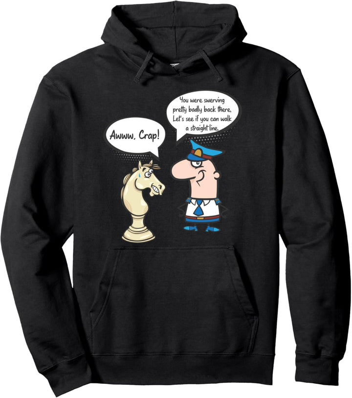 Lustiges Schach Pferd Schach Club Polizei Schach Pullover Hoodie