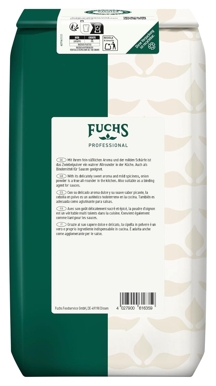 Fuchs Professional - Zwiebelpulver | Schonend verarbeitet, zum Würzen von herzhaften Gerichten | Pro