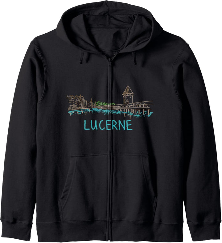 Luzern Schweiz Kunstgeschenk Männer Frauen Kapuzenjacke