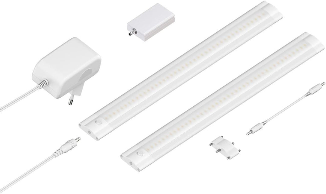 ledscom.de Smarte LED Unterbau-Leuchte SIRIS weiss matt mit WLAN-Controller, flach, Smart-Home, Alex