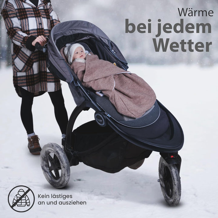 Swaddyl WOLLWALK Einschlagdecke Babyschale - Baby Fusssack - Maxi-Cosi Decke - Einschlagdecken für K