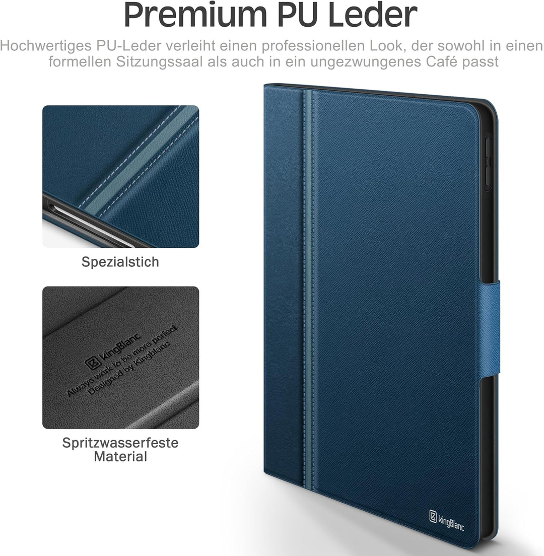 KingBlanc Hülle für iPad 9. / 8. / 7. Generation (2021/2020/2019) mit Stifthalter, Auto Schlaf/Wach