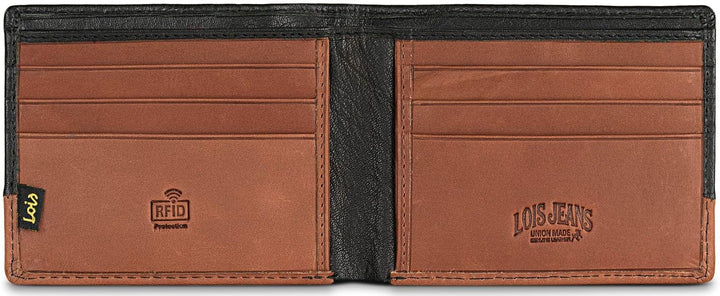 Lois - Geldbörse Herren Leder - Herren Geldbörse Leder mit RFID Schutz - Herren Portemonnaie Leder G
