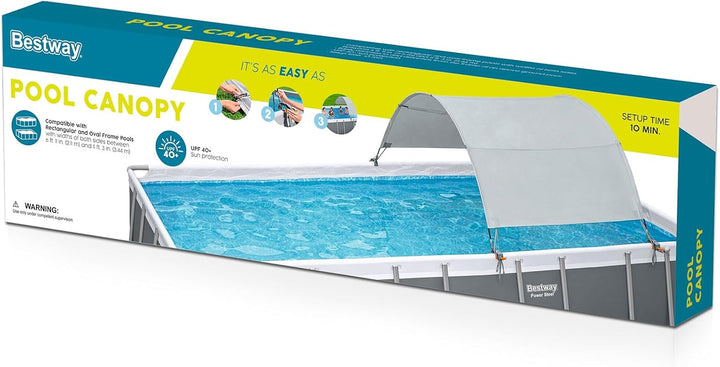 Bestway Flowclear Pool-Baldachin | kompatibel mit den meisten ovalen oder rechteckigen oberirdischen