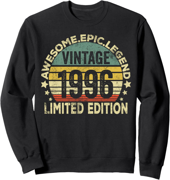 25 Year Old Legendary Retro Vintage Awesome Birthday 1996 Sweatshirt