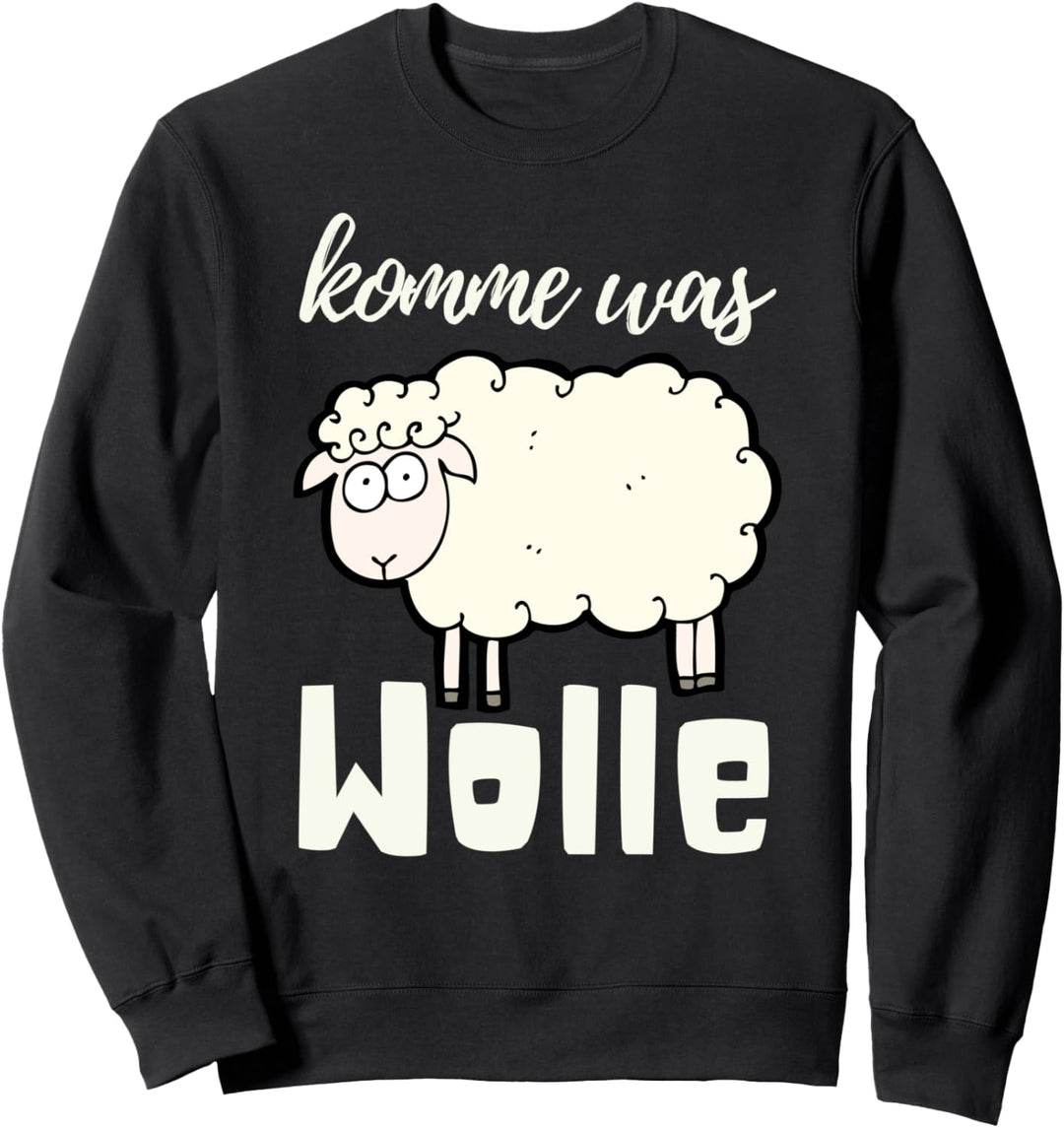 Komme Was Wolle Süsses Schaf Geschenk Wollknoll Nähen Häkeln Sweatshirt