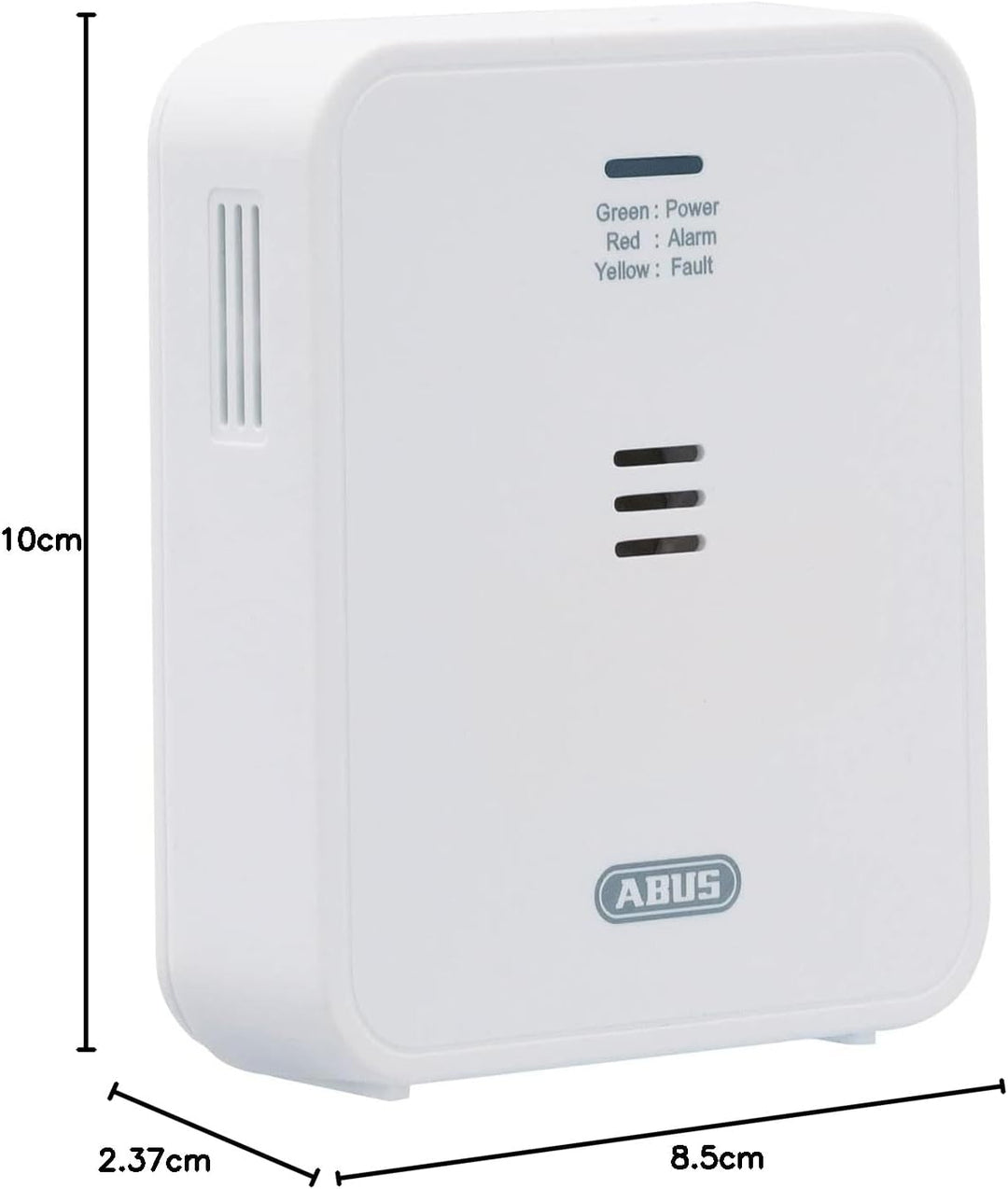 ABUS Kohlenmonoxid-Melder COWM370 - CO-Melder mit 7-Jahres-Sensor, 85 dB lautem Alarm; Prüftaste & 3