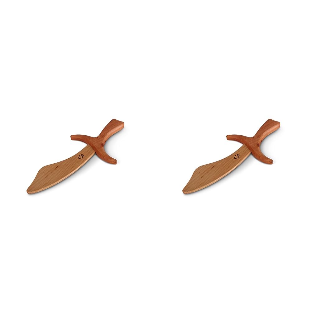 BestSaller 1141 Piraten Entermesser aus Holz, 28cm lang, Natur (1 Stück) (Packung mit 2) Entermesser
