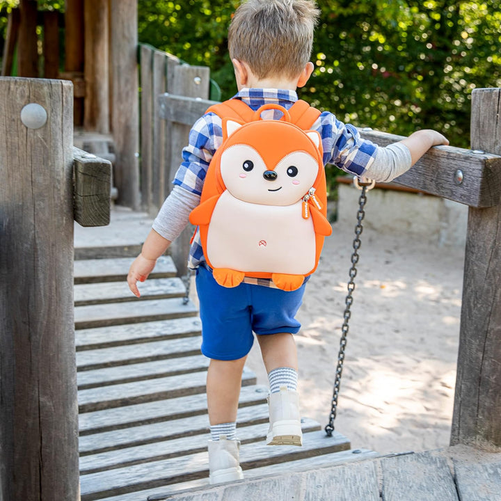 Pandana Kinderrucksack Felix Fuchs mit Brustgurt für Jungen und Mädchen ab 2 Jahren für Kindergarten
