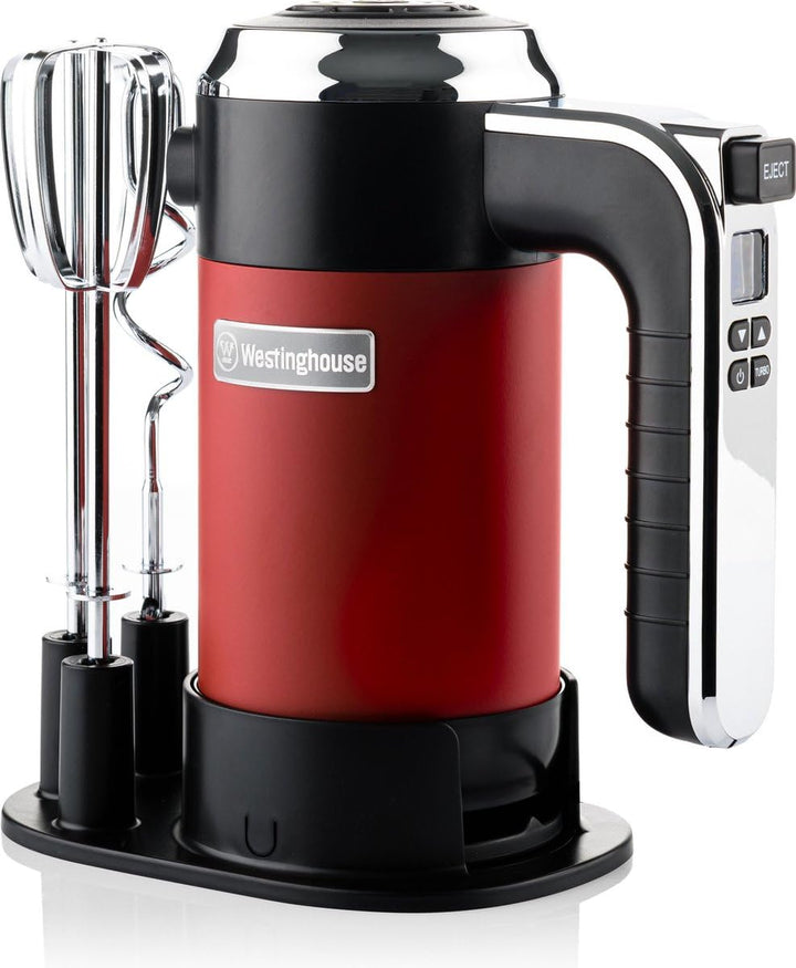 Westinghouse Retro Handmixer, 5 Geschwindigkeitsstufen + Turbofunktion, 2 Rührbesen, 2 Knethaken, LC