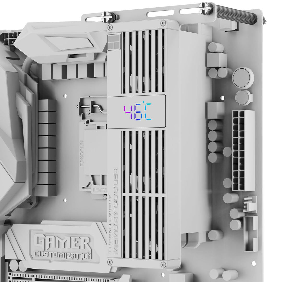 Thermalright MC-3 Digital White RAM Cooler, 3 PWM Lüfter | mit 4500 U/min PWM-Design, RAM-Kühlung le