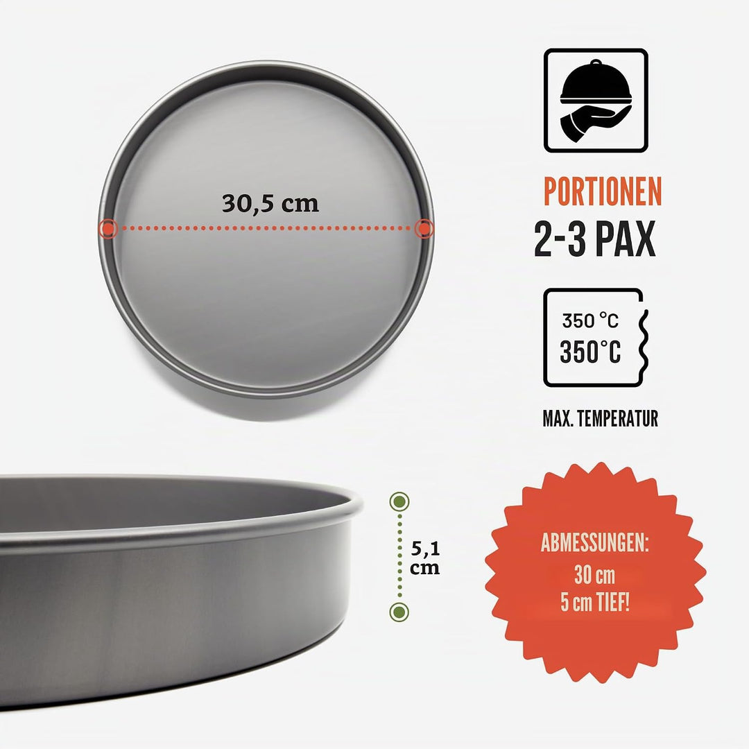 Chef Pomodoro Pizzablech – Pizzapfanne - Pizza Backblech – Pizza Blech – Pizza Pan – Chicago Style P