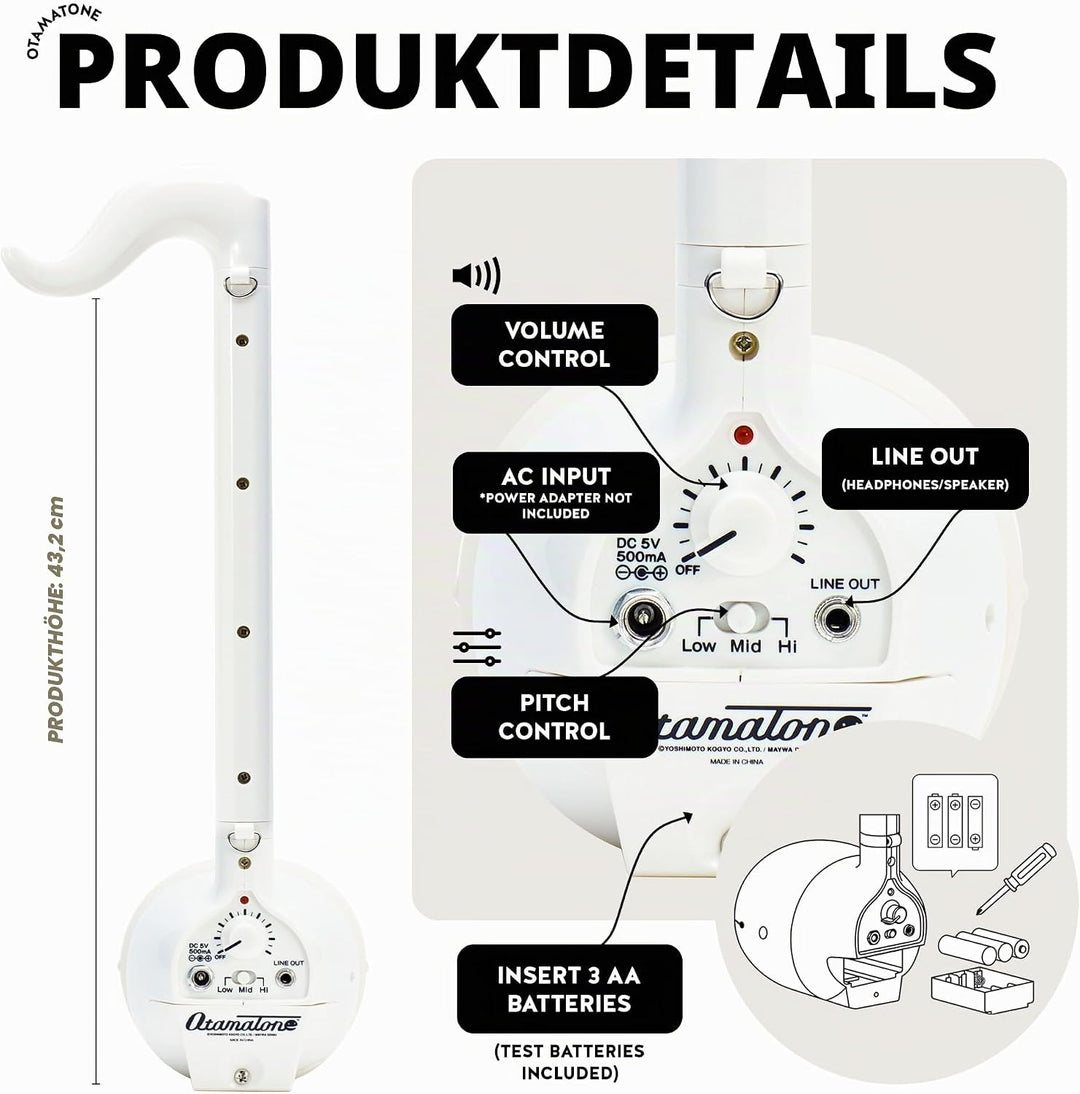 Otamatone Deluxe [Englische Edition] Elektronisches Musikinstrument Spielzeug Tragbarer Synthesizer