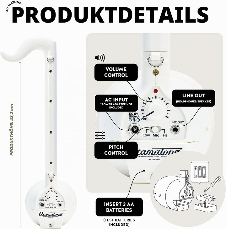 Otamatone Deluxe [Englische Edition] Elektronisches Musikinstrument Spielzeug Tragbarer Synthesizer
