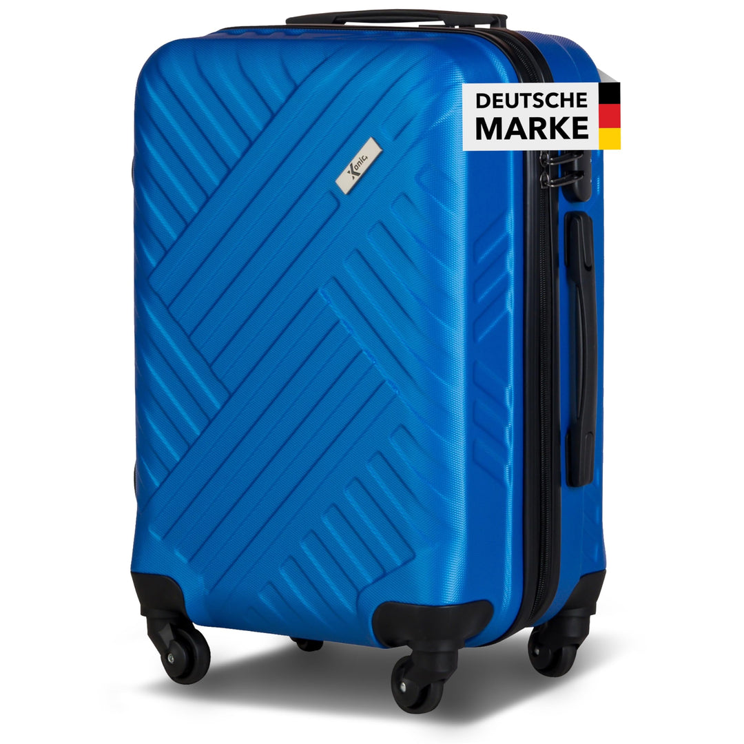 Xonic Design Reisekoffer - ABS Hartschalen Koffer mit 360° Leichtlauf-Rollen - hochwertiger Trolley