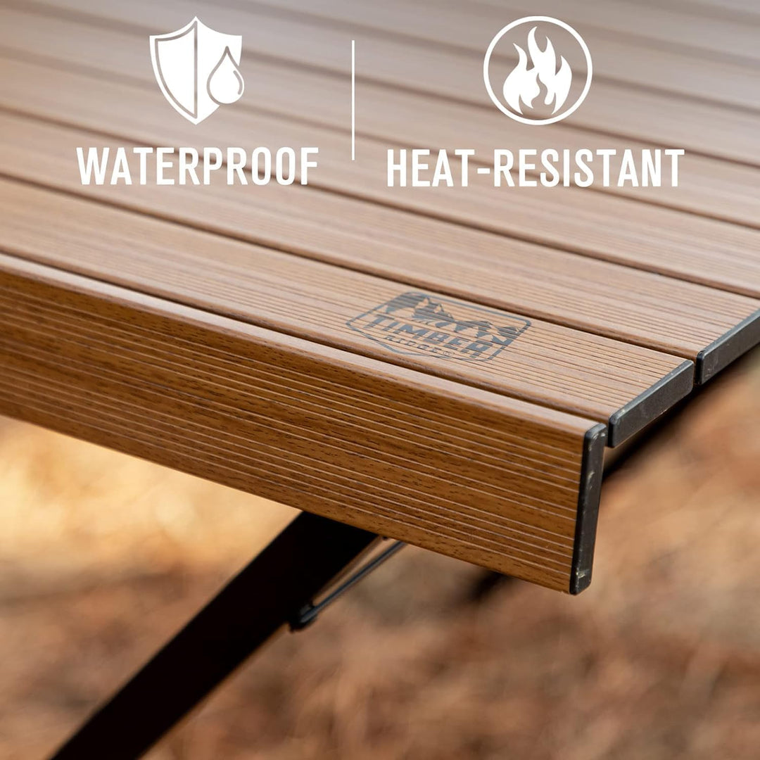 TIMBER RIDGE Campingtisch Klappbar Höhenverstellbar Klapptisch Camping Falttisch Tragbar Aluminium m