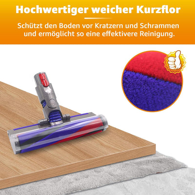 Bürste Kompatibel mit Dyson V12/V15/Slim, Softwalzen Bodenbürsten Zubehör für Dyson Staubsauger, Ers