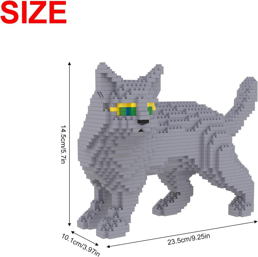 Larcele 1131 Stücke Mikro Bausteine Spielzeug Kit, Mini Katze Bricks Bauen Bauklötze Satz KLJM-05(Bl