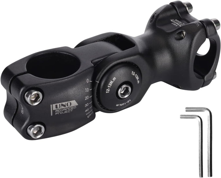 BESNIN Fahrrad Vorbau 25,4 Lenker 0-60 Grad verstellbar MTB Vorbau Rennrad Vorbau Vorbau 90mm 110mm