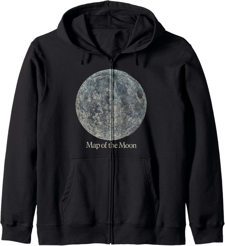 Trendy Map Of The Moon Kapuzenjacke