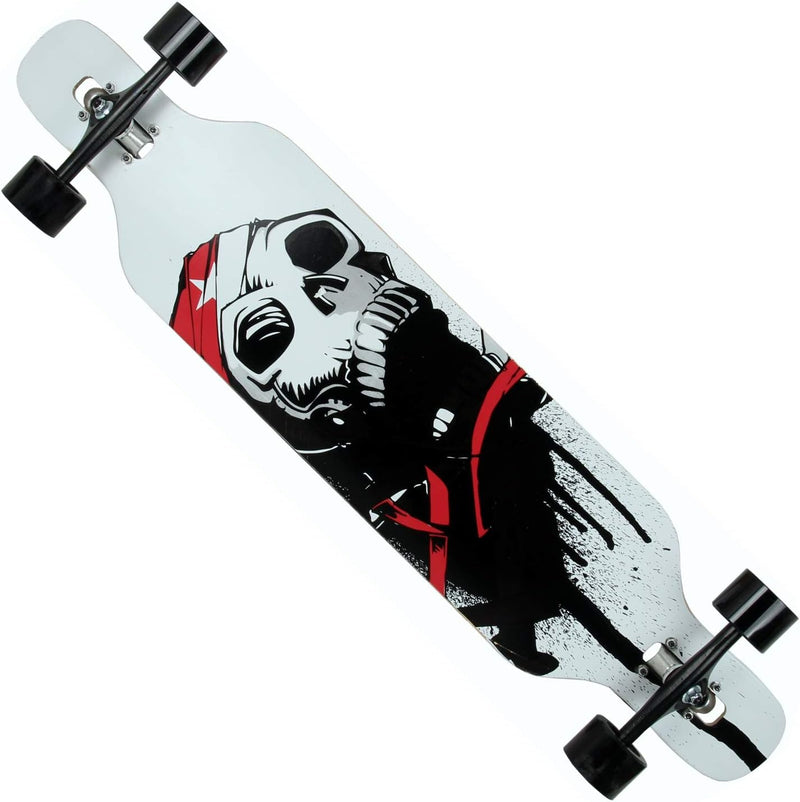 FunTomia Longboard mit 3 Flex Stufen Drop Through Cruiser Komplettboard Mach1 Speed Kugellager T-Too